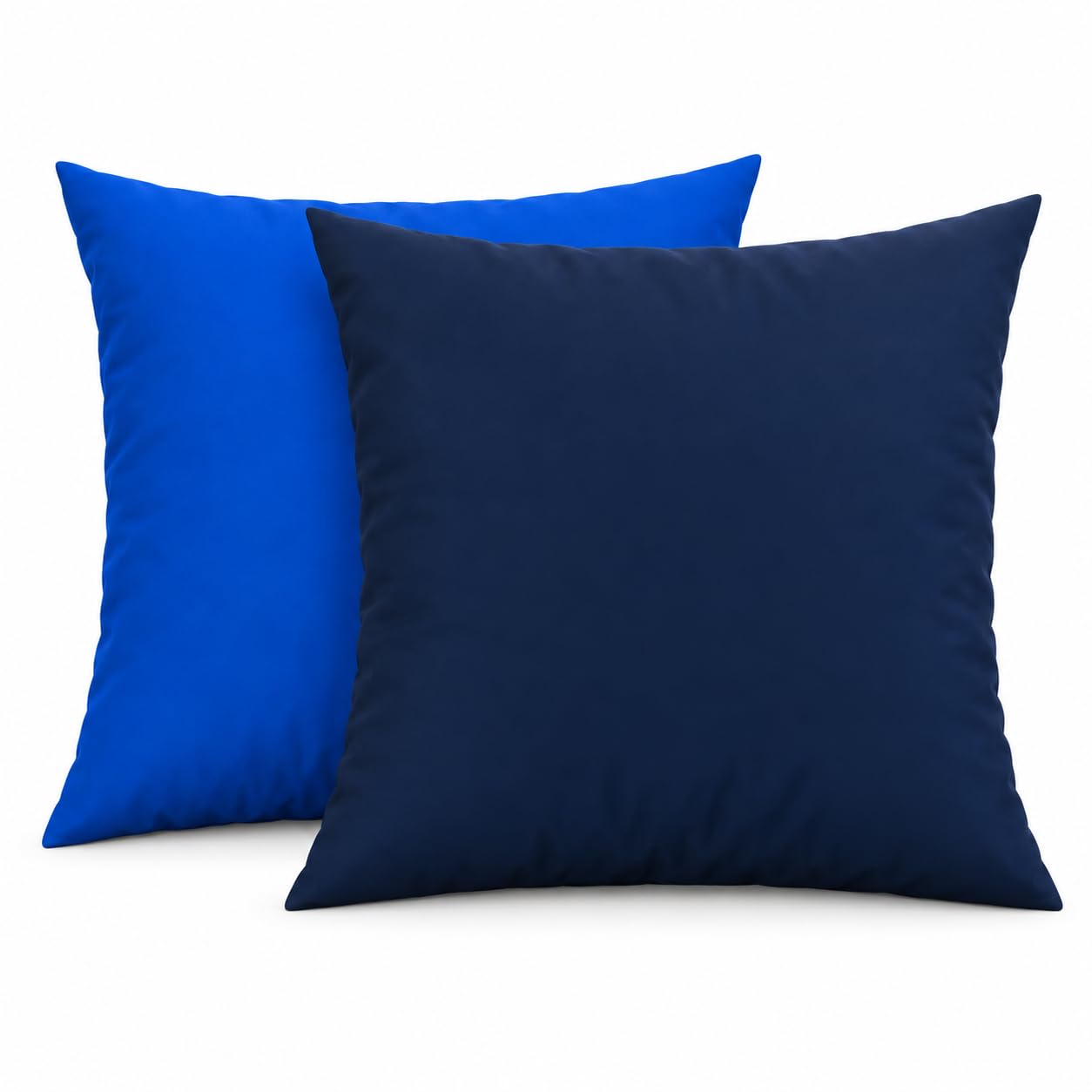 PETTI Artigiani Italiani - Pair of Pillow Cases 35 x 35 cm in Microfibre, Pillows for Bedroom Furniture, Sofa, Set of 2 Cushion Covers, Reversible Pillowcase Electric Blue Night โ image 1