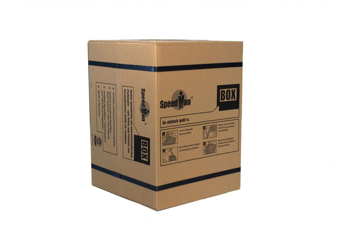 2 SpeedMan Boxen mit 450m Packpapier | Grammatur 70 gr/m² | Schrenzpapier Spender | in verschiedenen Mengen wählbar