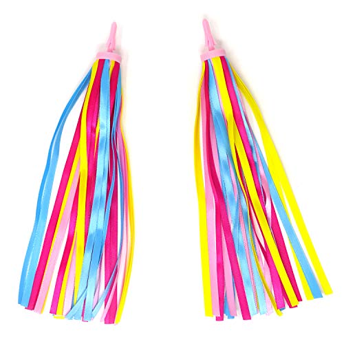 Honbay 1 Pair of Colorful Bike and Scooter Handlebar Streamers (A)