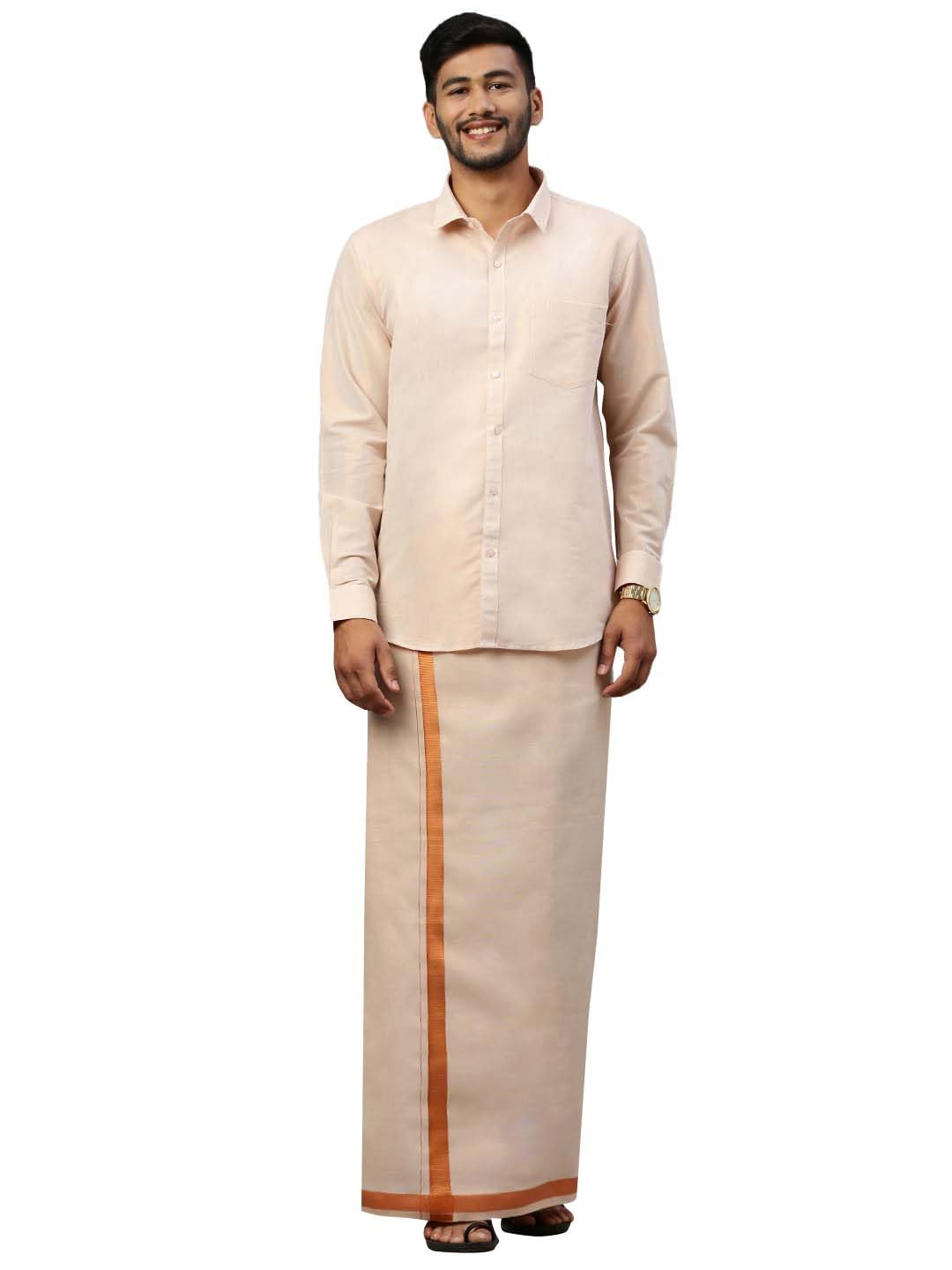 ramraj cotton Men Tissue Shirt and Dhoti set|Diwali Special|Ideal for Festival-picture-43