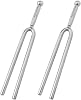 Lovelysp Guitar Violin Metal A Tuning Fork Set Standard Tuner 440 Hz Tuning Fork Violin Guitar Tuning Tone Tool 2PCS Silver