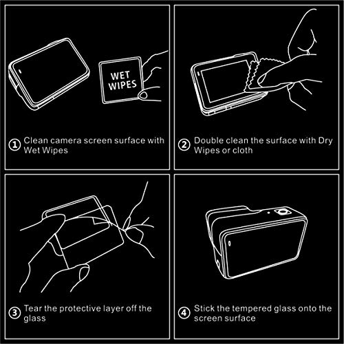 Image of M.G.R.J Tempered Glass Screen Protector for GoPro Hero 5, 6, 7 (CHDHX-701-RW) Black, Sports and Action Camera (Transparent)
