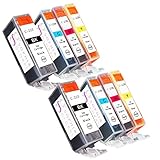 Sophia Global Compatible Ink Cartridge Replacement Set for Canon PGI-225 CLI-226 (Pack of 8: 2 PGI-225 Large Black, 2 CLI-226 Cyan, 2 Magenta, 2 Yellow)