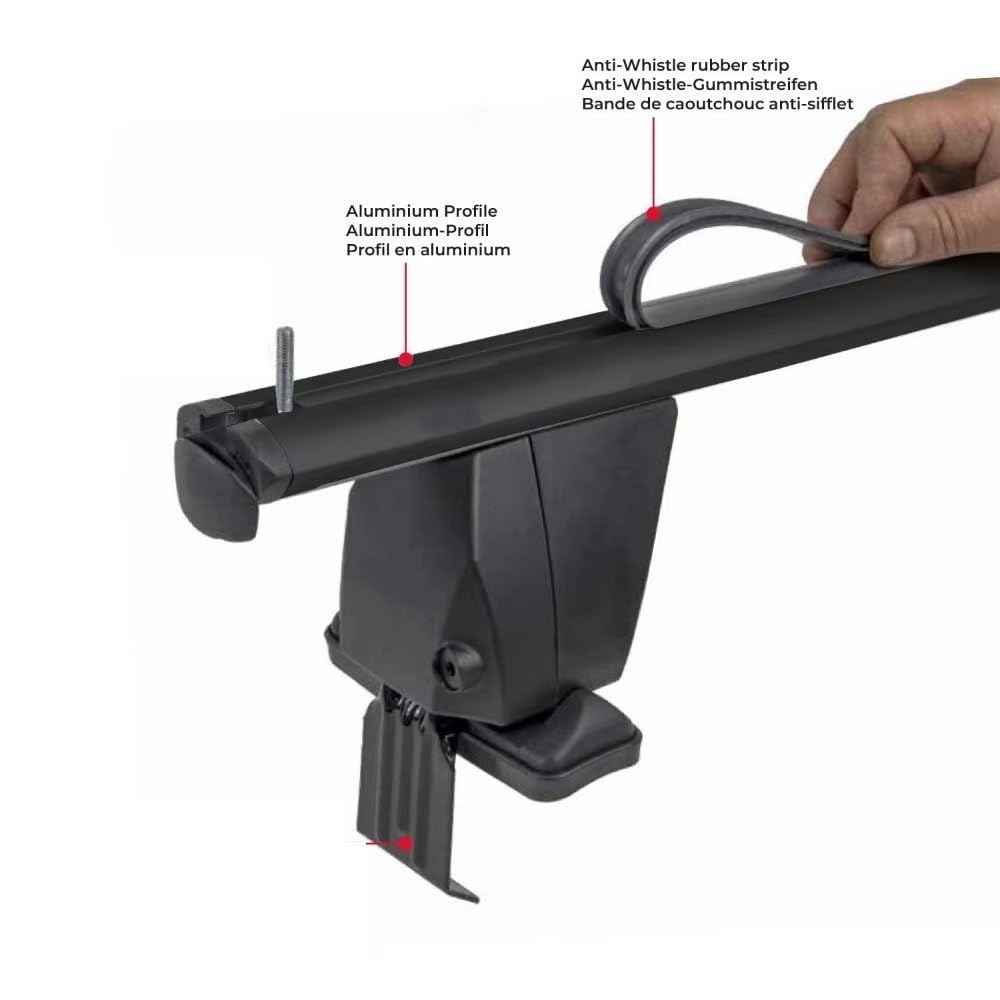 Barre Portatutto Per Civic 2006-2011 Berlina 2 Pezzi In Alluminio Nero Migliorano La Capacità Trasporto Bagagli Dell'auto, Portapacchi E Barre Trasversali Auto Portapacchi