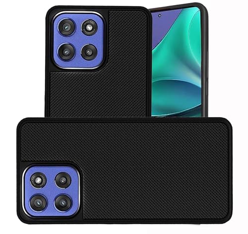 Silicone Back Cover Case Compatible For (Textured Grip Design | Camera Protetion | Slim And Light Weight | Soft Touch And Feel | Black) (Nothing CMF Phone 2 Pro)
