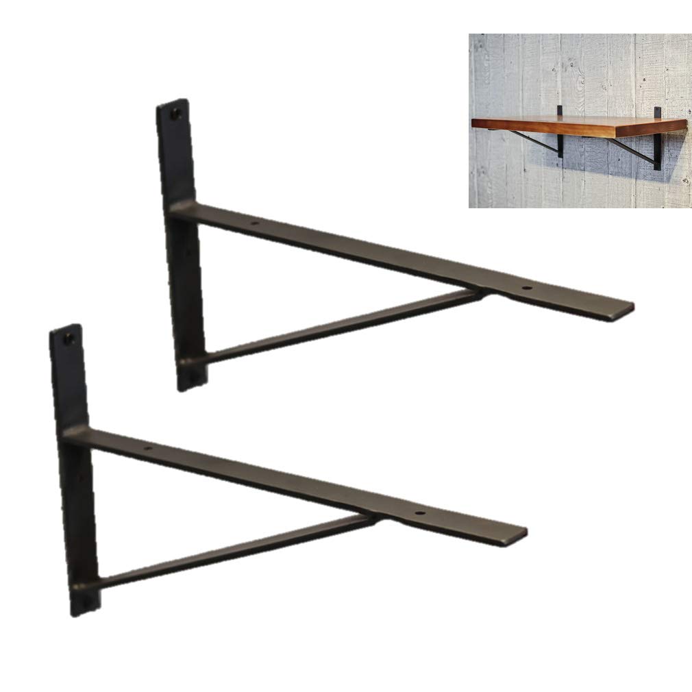 2 Pezzi di Staffa per Mensola,Staffe di Ferro per Pesante Console,Staffa Triangolare,Staffa Metallica a Parete,per Soggiorno/Cucina/Bagno/fai-da-te (39.5 * 17cm/15.55 * 6.69in)
