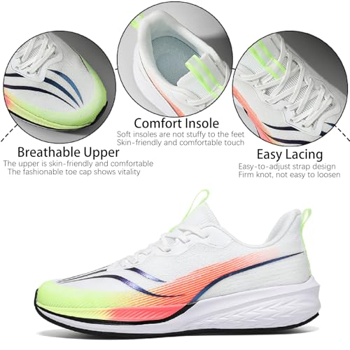 Women's Mesh Colorful Running Sneakers Breathable Casual Lace Up Non-Slip Soft Bottom Lightweight Walking Shoes for Sports Fitness Tennis Shoes3