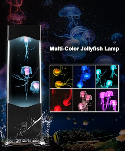 Image of Jellyfish Lamp Mesmerizing Lava Lamp, Multi-Color Jelly Fish Light, Ideal Gifts for Kids and Adults, Jellyfish Night Light for Home