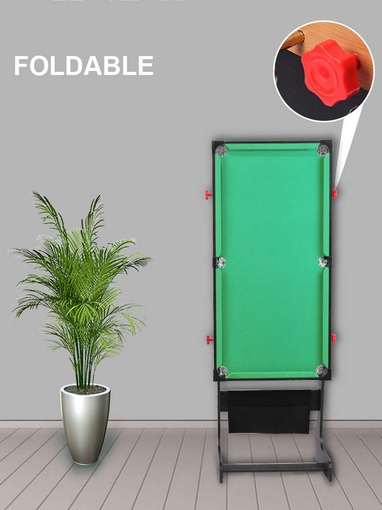 YGO Folding Pool Table Billiards Table Space Saving Indoor Game Table 32" for Kids and Adults : Everything Else
