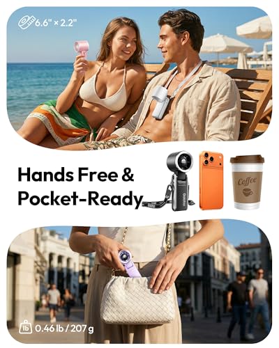 Image of Gaiatop Portable Handheld Turbo Fan, 15 Hrs Cooling, 180 Foldable 4-in-1 Hand Held Fans, 6-Speed (1-100) Personal Mini Handheld Fans, Small Portable Fan for Travel, Working, Outdoor Women Gifts Black