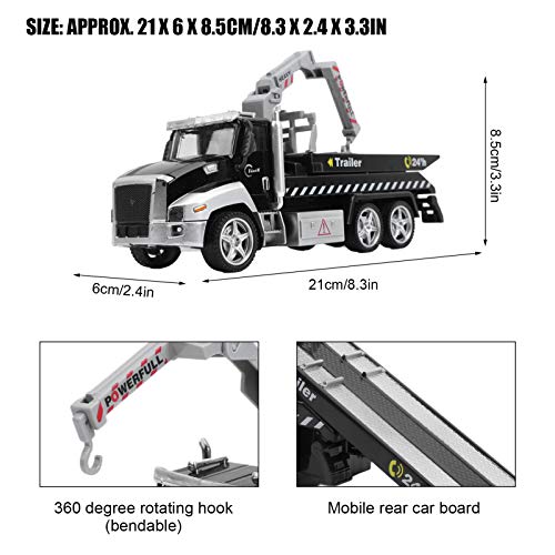 Carroça de patrulha de liga leve, função de puxar para trás para decoração infantil para modelos de