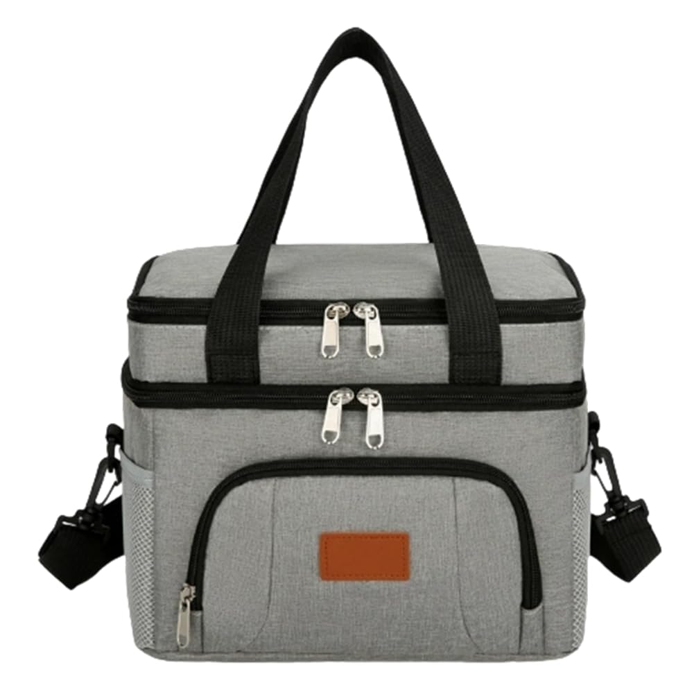 Vjsujehgy Thermal Food Insulated Bag Portable Oxford Cloth Lunch Large Capacity Outdoor Picnic