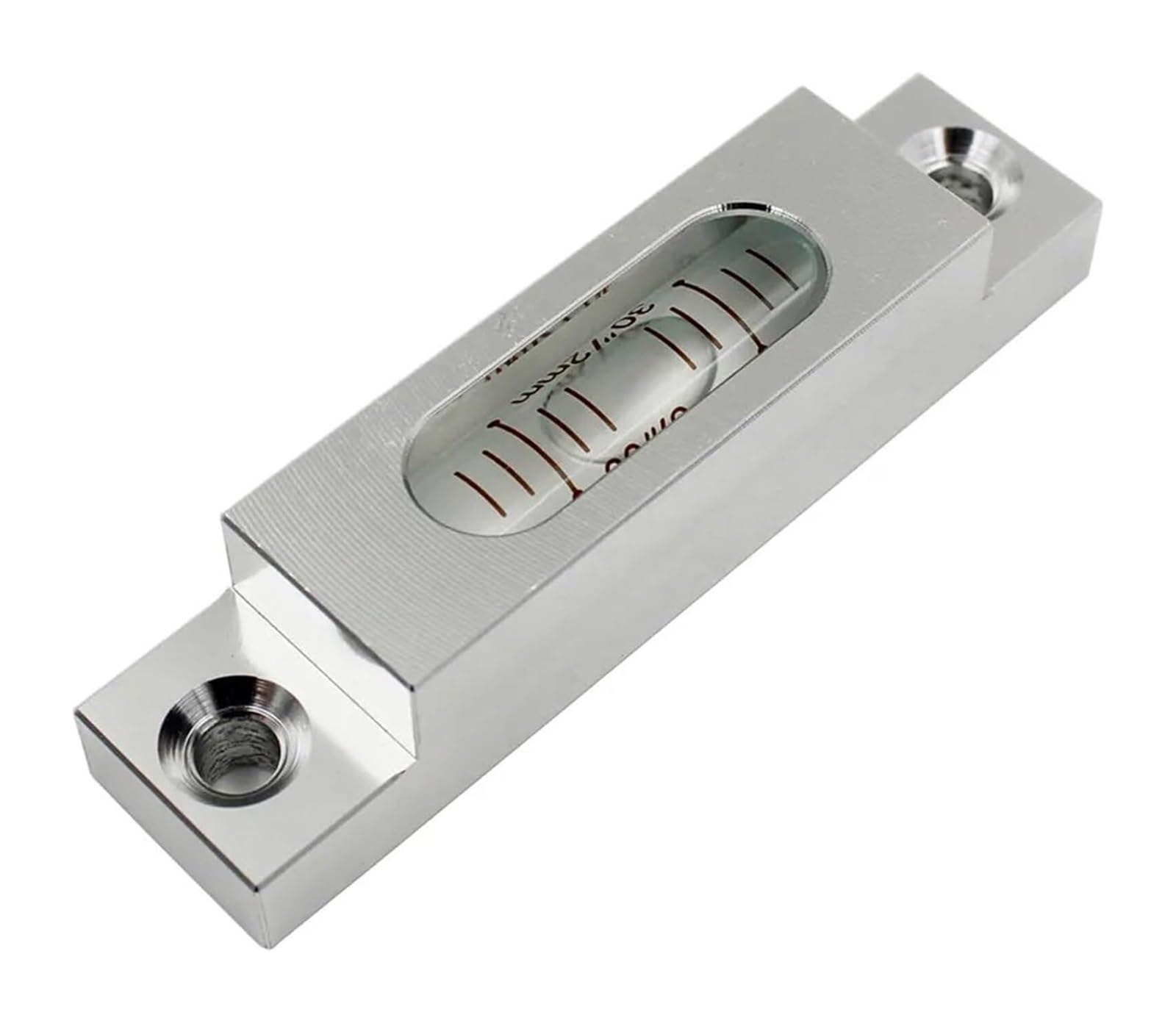 Ziubmvdyc One Color Aluminum Alloy Strip Long Horizontal Spirit Level Silver 66X15x14mm