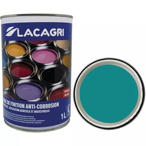 Lacagri Peinture antirouille 3 en 1 Couche de finition et apprêt, Bleu turquoise RAL 5018