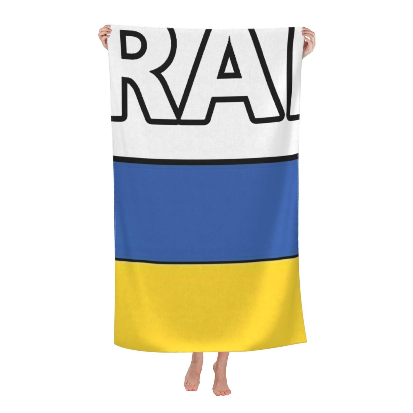 LSRCPD Beach Towel Ukrainian Flag Microfiber Beach Towels Blanket Oversized Tropical Big Extra Large XL Pool Towels Quick Dry Sandproof for Women Girls Kids