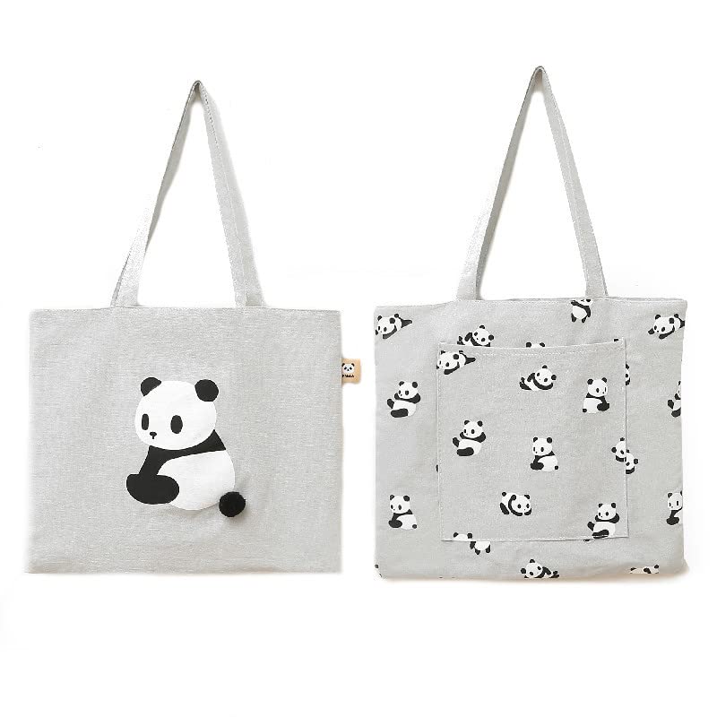 Amazon | [HYUNGJ] 【両面利用】 トートバッグ パンダ panda
