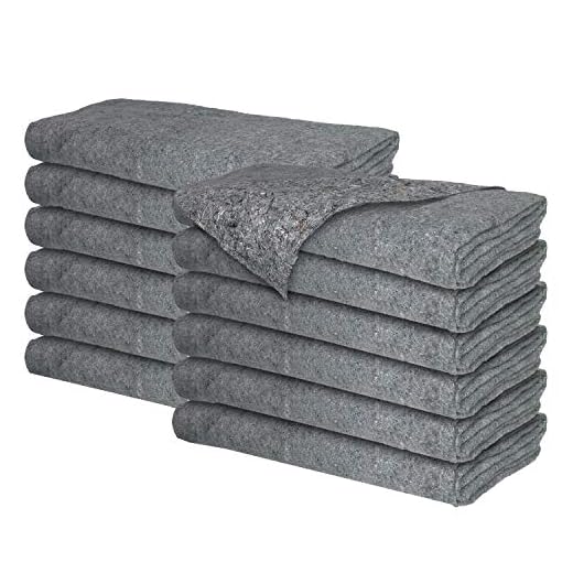 Moving Blankets - Professional Packing Shipping Moving Pads - Cheap Cheap Moving Boxes (Textile Blankets (22 lb/dz) - 12 Pack)