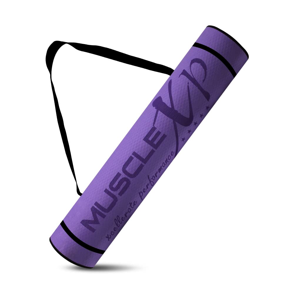 MuscleXP EVA Yoga Mat with Carrying Strap for Gym Workout and Yoga Exercise with 6mm Thickness, Anti-Slip Yoga Mat for Men & Women Fitness (Purple) (B09MS5KLW5) Amazon Price History, Amazon Price Tracker