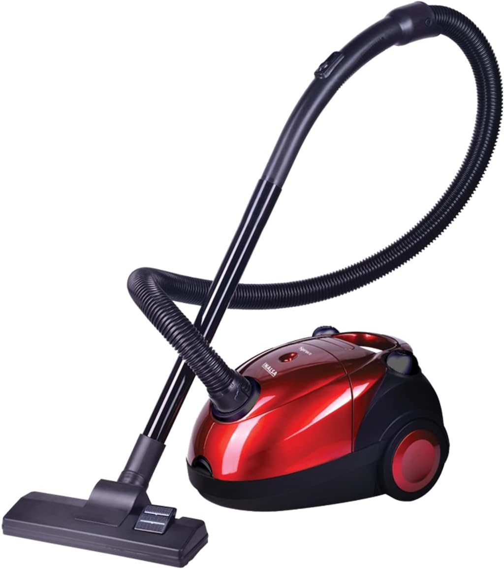 Spruce Vacuum Cleaner-1200W for Home with Blower Function, 2L Reusable dust Bag, 2 years warranty, (Red/Black)