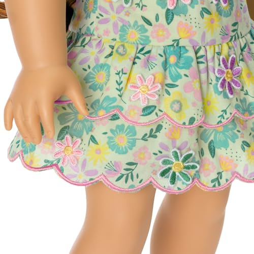 Image of American Girl Truly Me, 18-inch Doll Clothes, Pastel Petals Dress, with Headband and Flats, Ages 6+