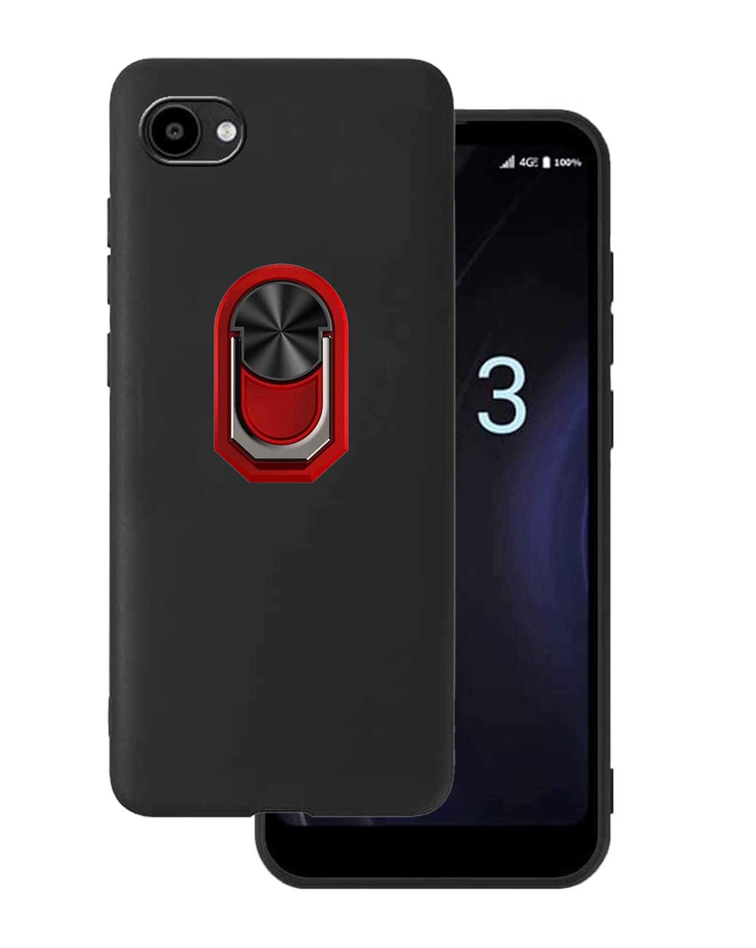 DAMONDY for Orbic Joy Phone Case, Orbic Joy Slim Case,Shock Protective Kickstand 360 Ring Holder Defender Back Phone Cover Case for Orbic Joy RC608L -Red