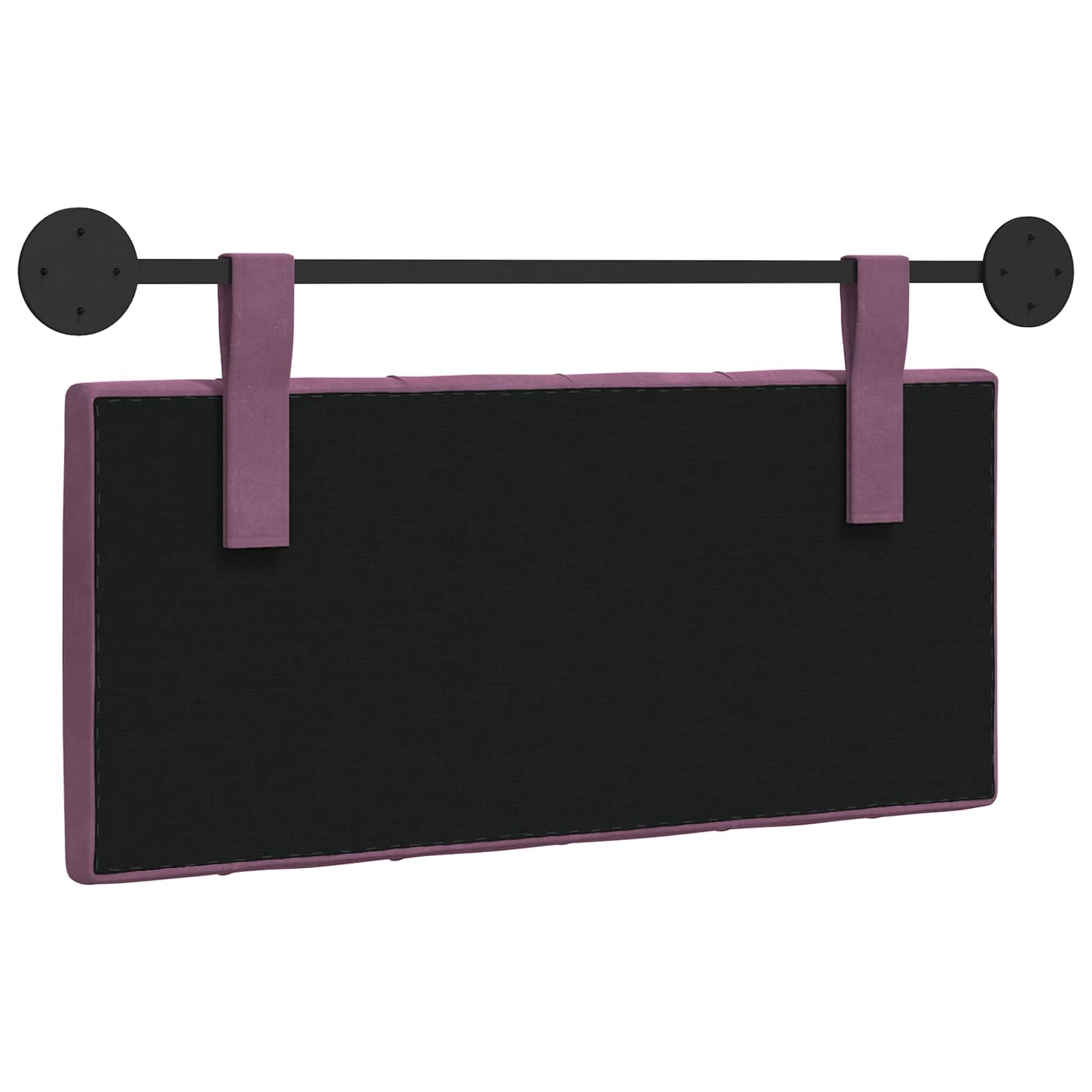 Leasha Tête de Lit Suspendue, Tête de Lit Coussin Murale Pourpre Velours 90x55x7 cm