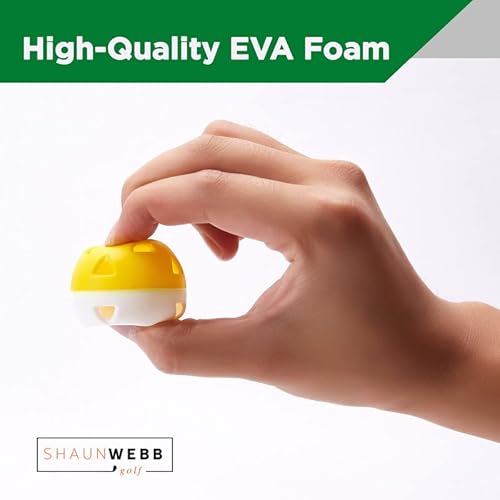 Practice Golf Balls Eva (16-Pack) Limited-Flight Foam Golf Balls To Improve Your Swing - Dent Resistant Yellow Golf Balls Practice - Perfect For Indoors, Basement & Backyard. #TOP1