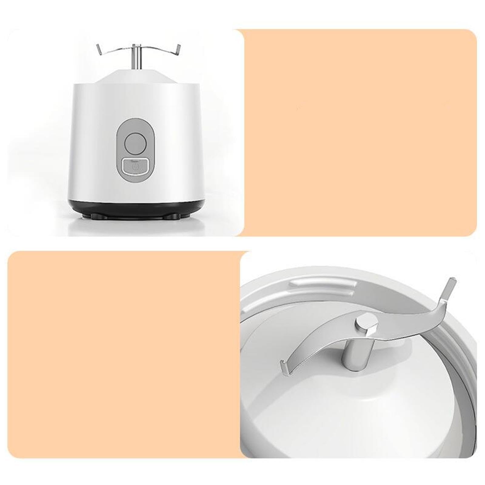 Blender Portable Mini Mixeur Bouteille Jus Fruits 180W Fonction Nettoyage Facile Convient Gym Bureau Maison Bébé Repas, Blanc