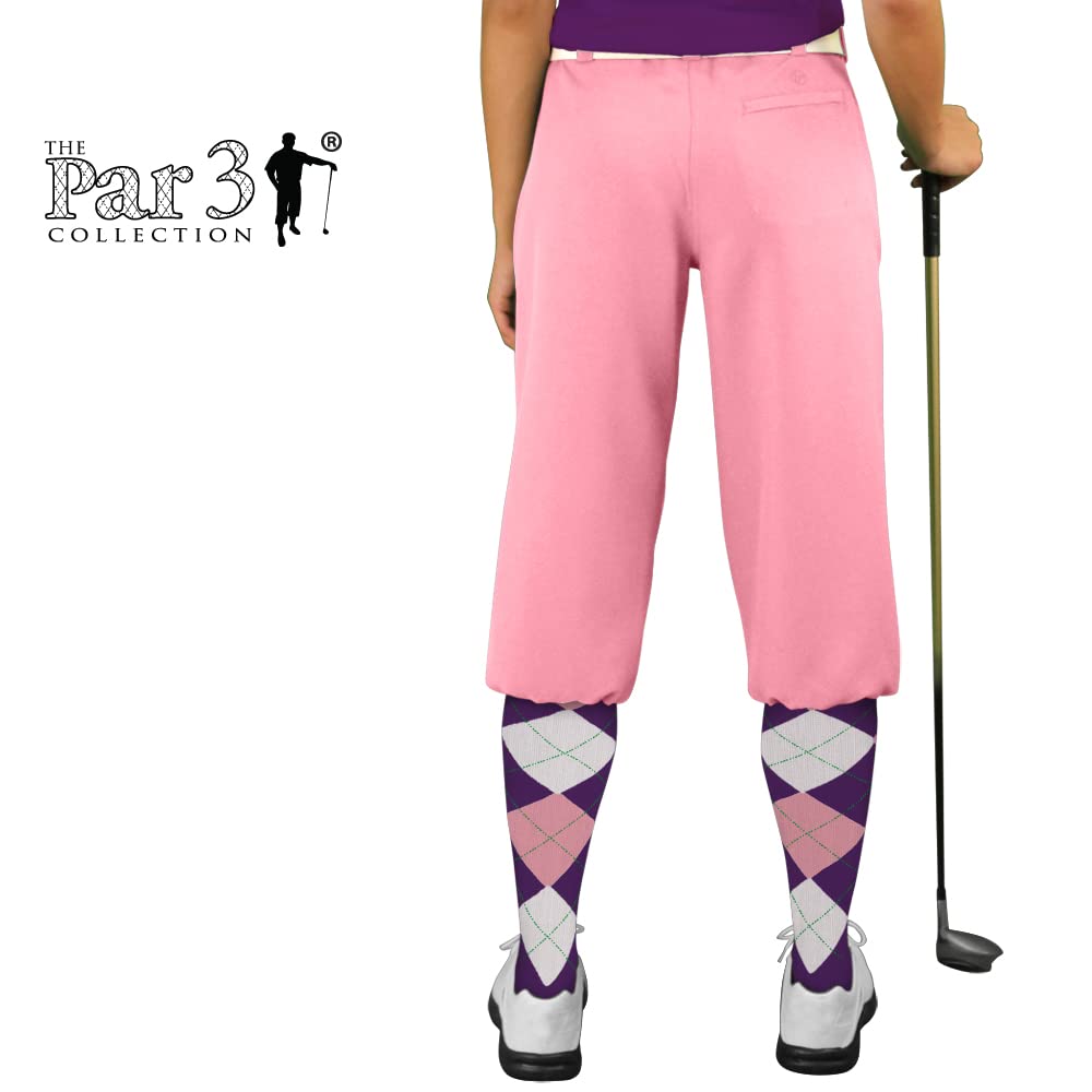 Golf Knickers Pink Womens 'Par 3' - Microfiber - Size 6