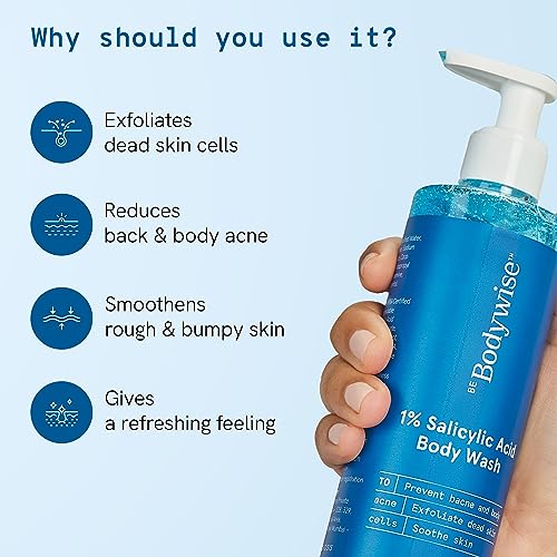 Be Bodywise 1% Salicylic Acid Body Wash Shower Gel | Prevents Body Acne, Bumpy skin, Exfoliates & Deep cleanses skin | Paraben & SLS free |... - Image 4