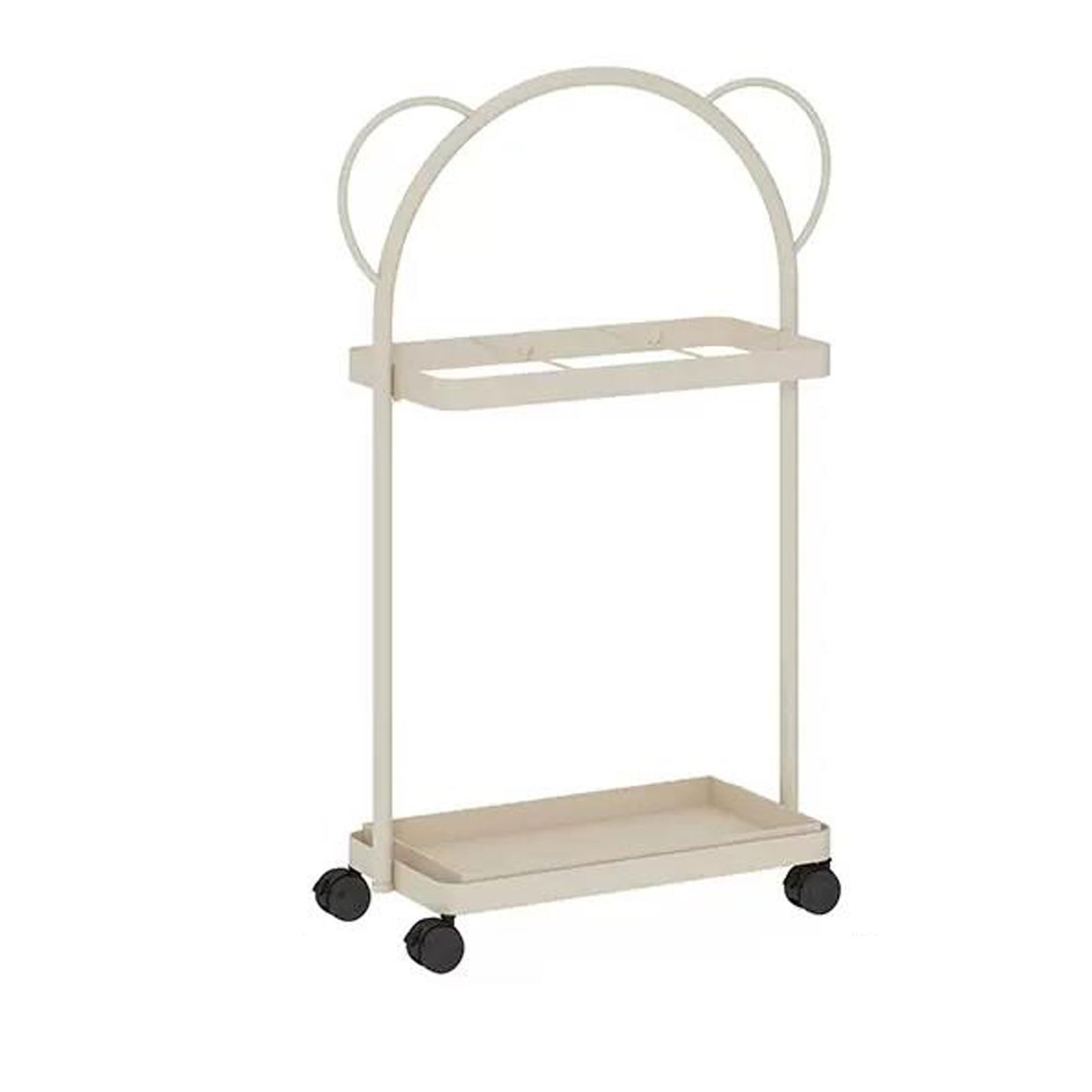 CFY652 Umbrella rack Large Capacity Umbrella Stand Rack, Bucket with Drip Tray, Household Commercial Storage Shelf with Wheels, Space Saving Organizer, Home Office Decor Office(Beige)