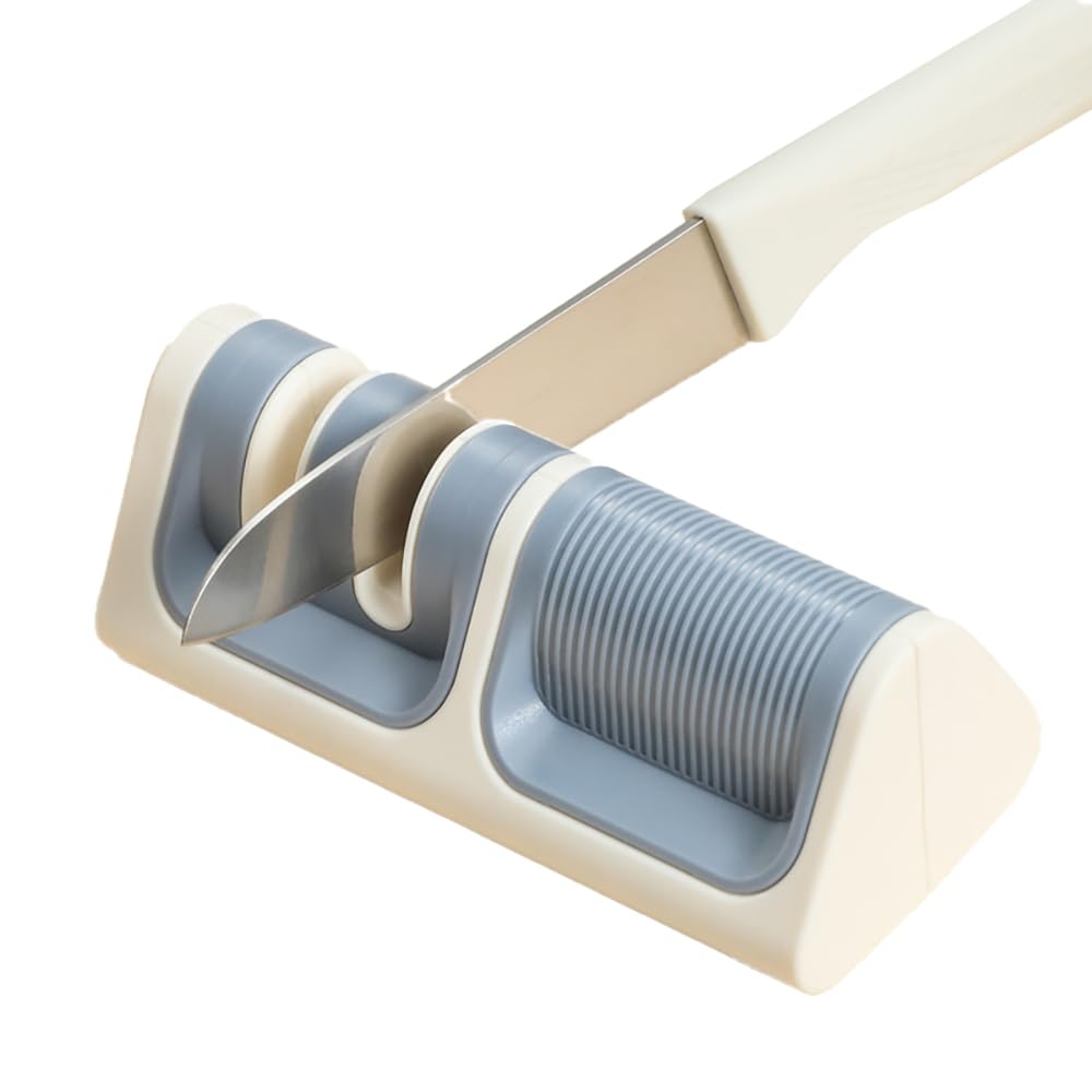 ExrpMini Knife Sharpener - Coarse & Fine Knife Sharpener, Knife Sharpening System- Knife Sharpeners for Kitchen Knives, Pocket Kitchen Knife Sharpener with Bottle Opener & Fridge Attachment