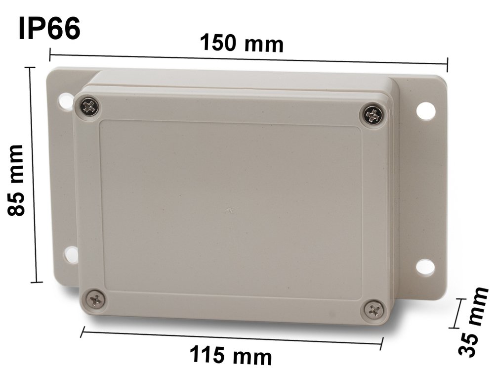Produktbild von Edi-tronic ABS Leergehäuse 240x160x90 Mm – IP65 Industriegehäuse, Robust, Für Innen Und Außen, Inkl. Dichtung & Schrauben