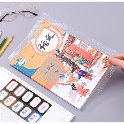 Image of EASTHILL Clear Matte Film for Craft, Waterproof School Textbook Protective Case Cover Can Be Cut Self-Adhesive Pack of 30 PCS (Transparent, Mix)