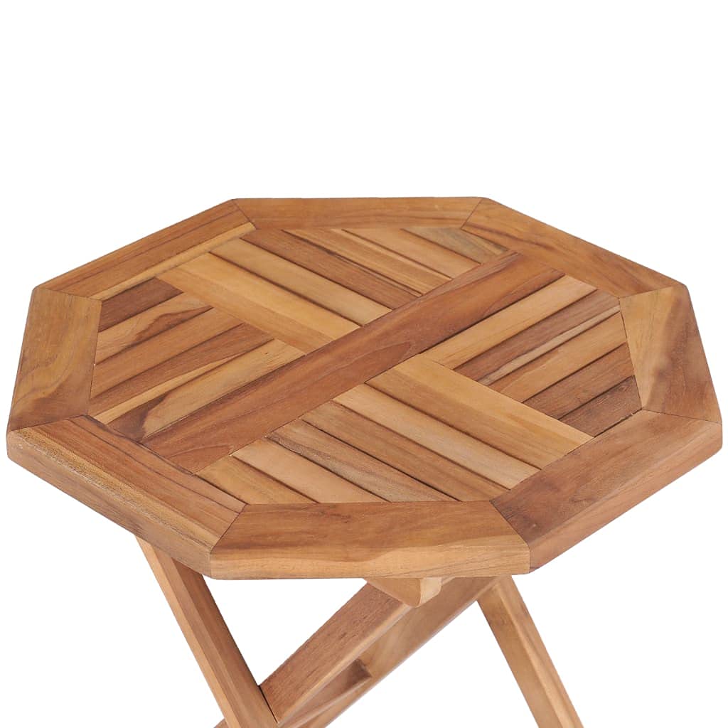 Tavolo pieghevole da giardino, 45 x 45 x 45 cm, in legno di teak, solido balcone | Tavolo da pranzo per portico, terrazza, esterno e interno