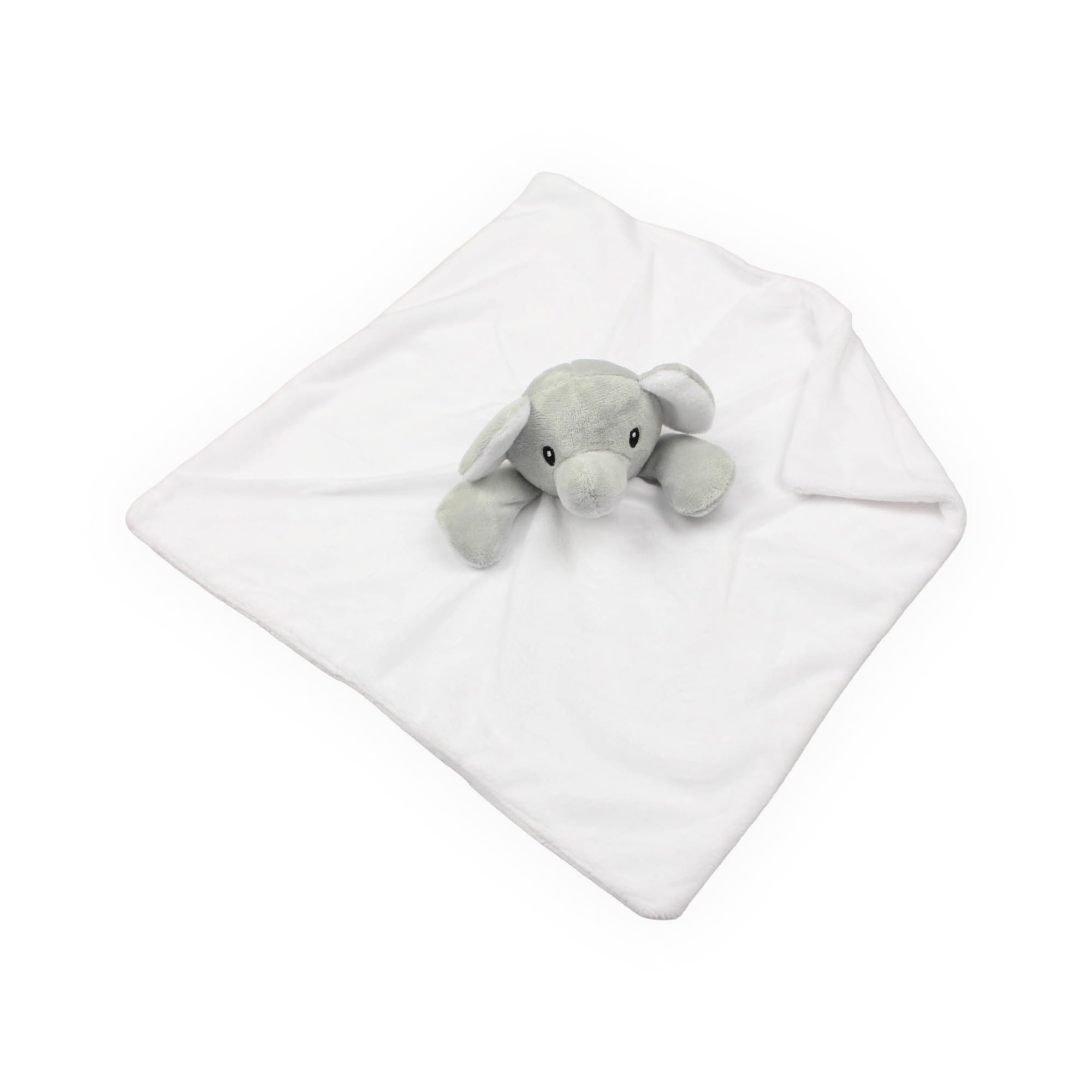 Pure & Soft Mink Baby Elephant Snuggles Comforter Super Soft Ideal for New Baby Gifts and for Peaceful Sleep (White) - Image 3