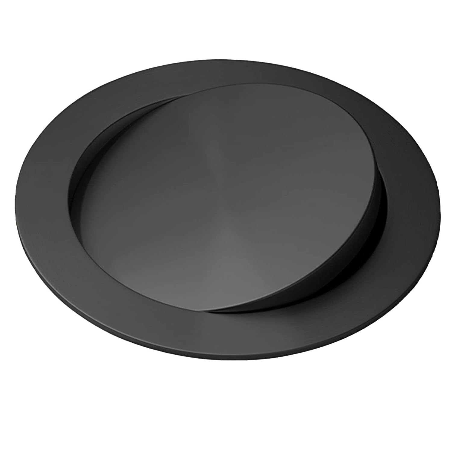 Recessed Trash Can Lid, Round Trash Bin Built-in Balance Flap 304 Stainless Steel Garbage Can Lid