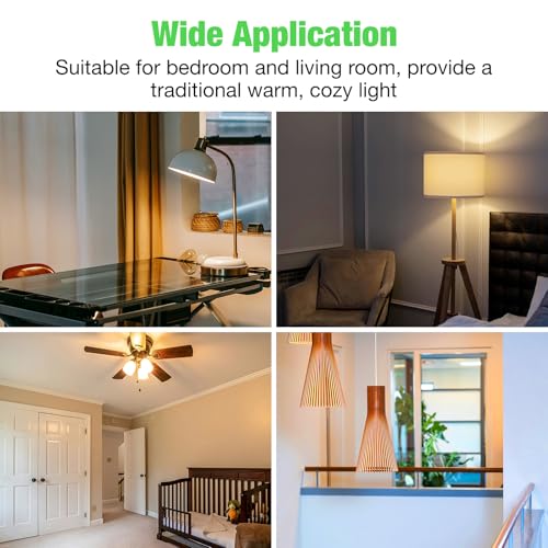 BUBO Ceiling Fan Light Bulbs 60 Watt Soft White, E12 LED Bulb Warm White 2700K, Light Bulbs Small Base, A15 Candelabra Base LED Light Bulb 5.5W for Light Fixture, 120V, 650LM, Non-Dimmable, 6 Pack by BUBO - Used condition - Image 9