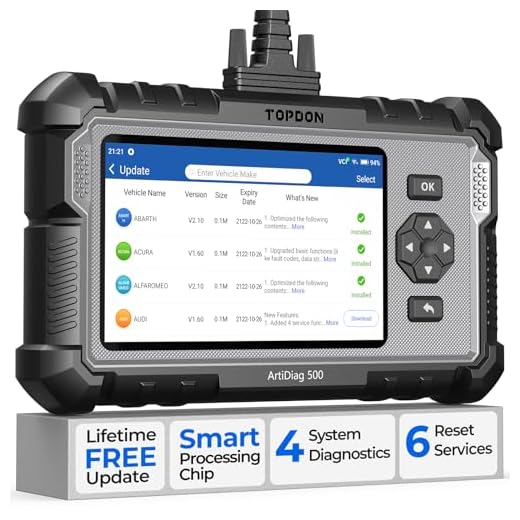 OBD2 Scanner TOPDON AD500S Car Code Reader Scan Tool, Engine ABS SRS Transmission Diagnostics Tool, Oil Reset, BMS, Bleeding, DPF, Throttle Adaptation 5 Resets Car Scanner, Free Upgrade for DIY