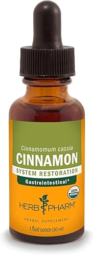 Extracto de canela orgánico certificado Herb Pharm para apoyo cardiovascular y circulatorio 0090700000394 1 Ounce NA 1
