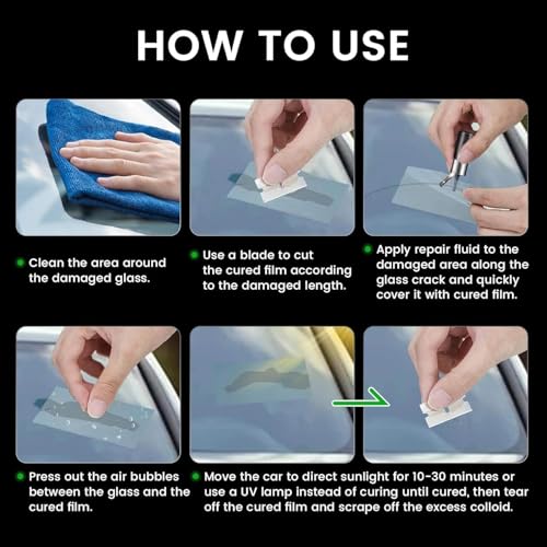 image for DOBYONE Windshield Repair kit,Windshield Crack Repair Kit 2 Bottles Ca