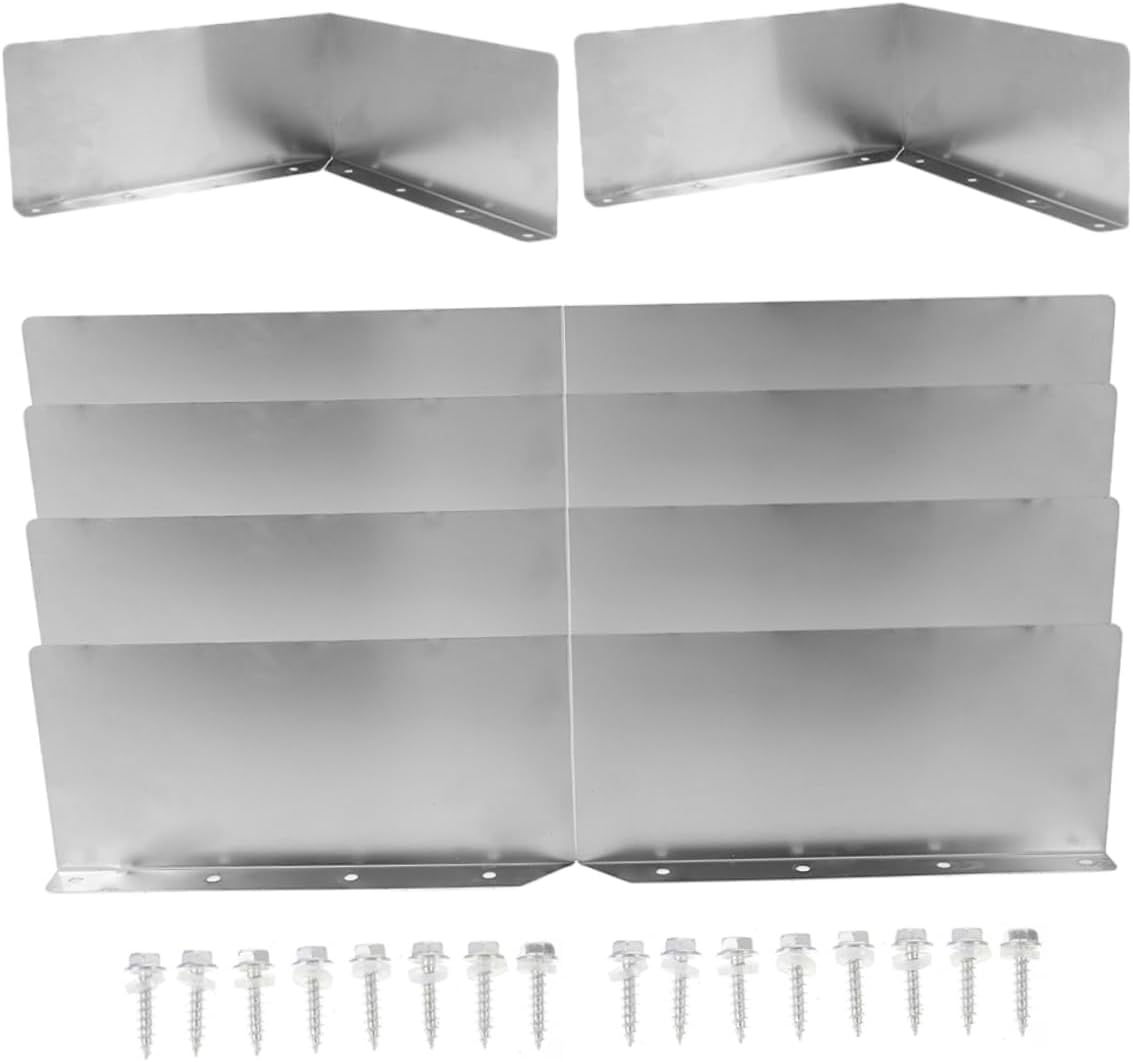 1Set Rain Diverter Roof Gutter Splash Guards Roof Corner Gutter Guards for Water Drainage and Home Protection Against Overflow