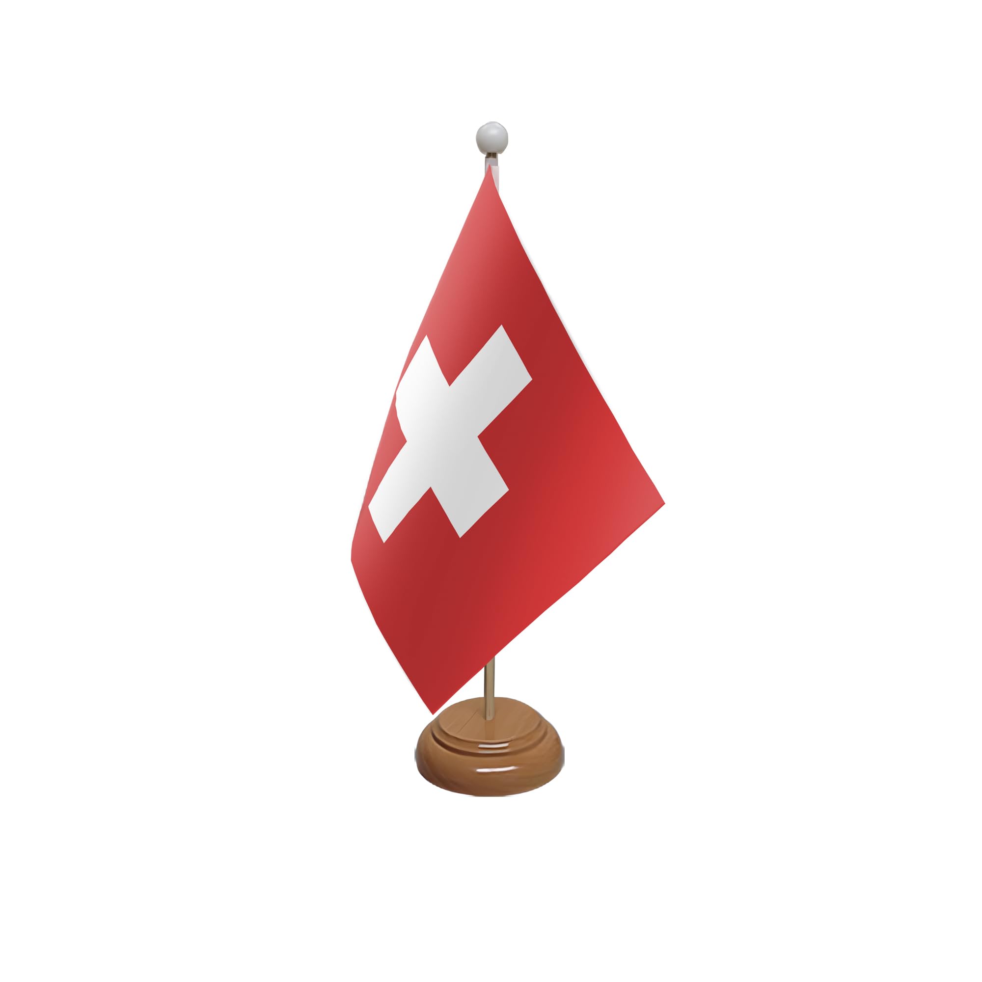 Flagtex Switzerland Wooden Table Flag With Wooden Base