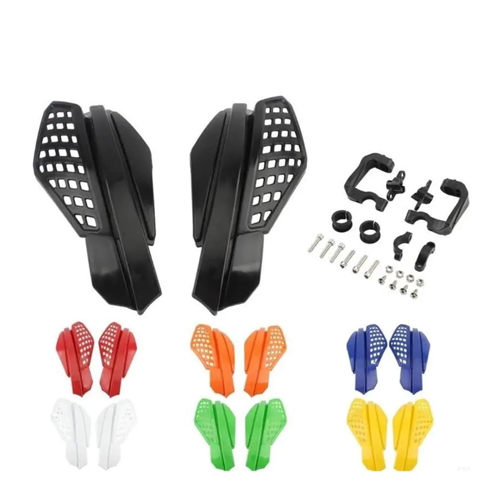 Protectores de Manos F26A 22 mm y 7/8" para Manillar Que garantizan Seguridad Comodidad en la conducción Motocicletas(Black)