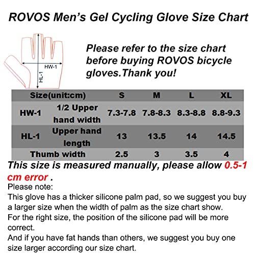 Rovos Cycling Gloves Gel Men Bike Gloves Biking Gloves Half Finger Bicycle Gloves- Anti Slip Shock Absorbing 5Mm Padded Breathable Mountain Bike Gloves For Women (Black,X-Large) #TOP5