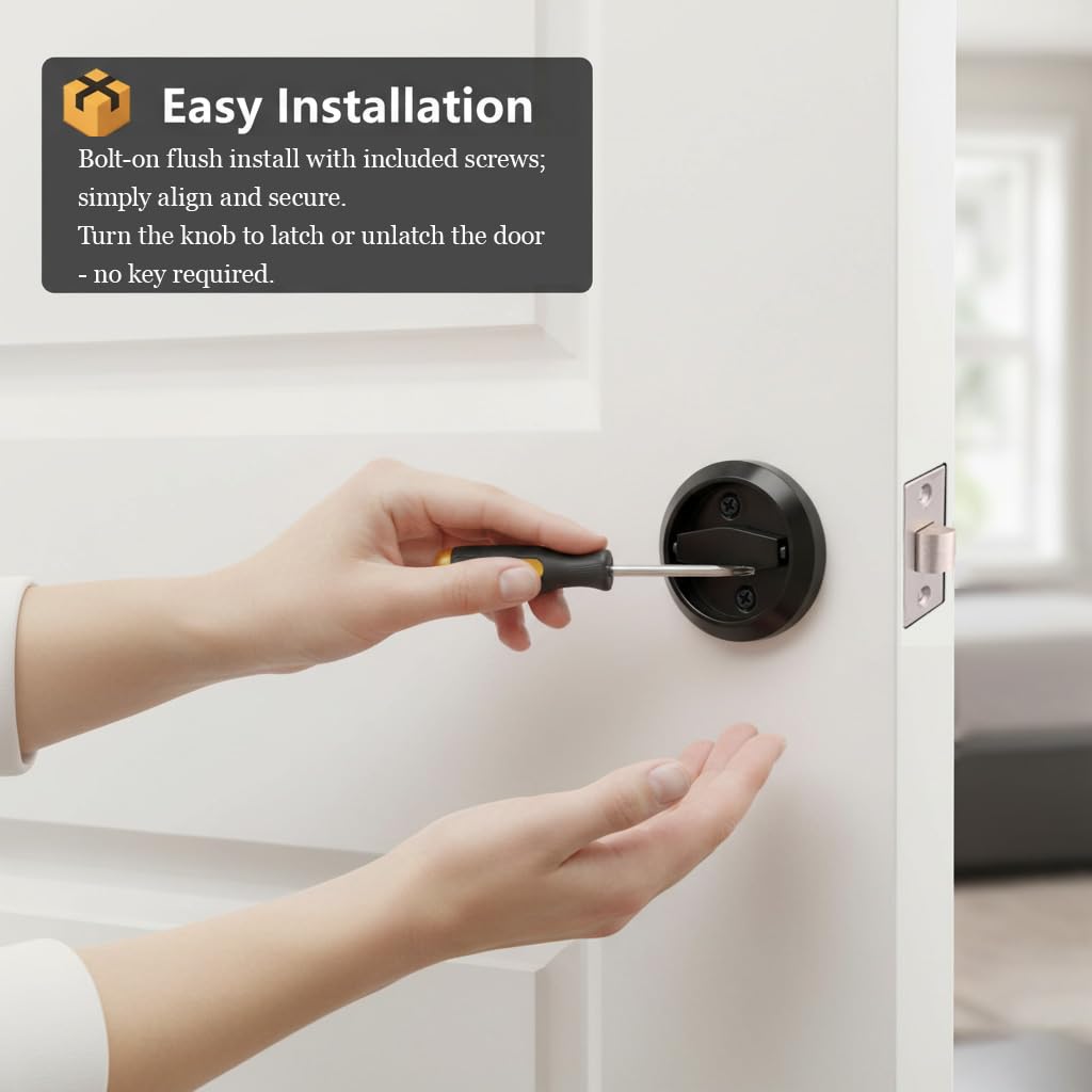 Recessed Door Knob - Keyless Stainless Steel -5