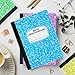 Rosmonde 5 Pack Composition Notebook Wide Ruled, 200 Pages (100 Sheets), 9-3/4x7-1/2, Notebooks for Work, Back to School Supplies, Hard Cover Composition Books, Notebooks for Women, Colors May Repeat
