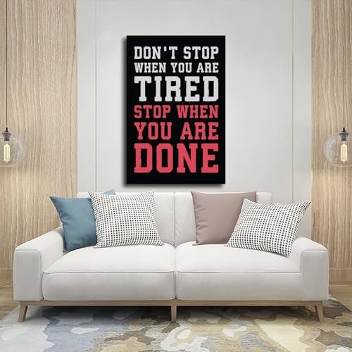 Poster mural Stop When Done stimulant la concentration pour la musculation