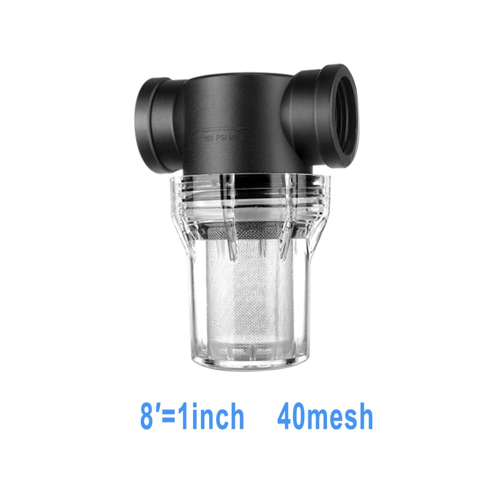 Valvola a pedale per filtro, Filtro, filtro pompa acqua con filtro in acciaio inox a maglie 40/80(1INCH 40 MESH)