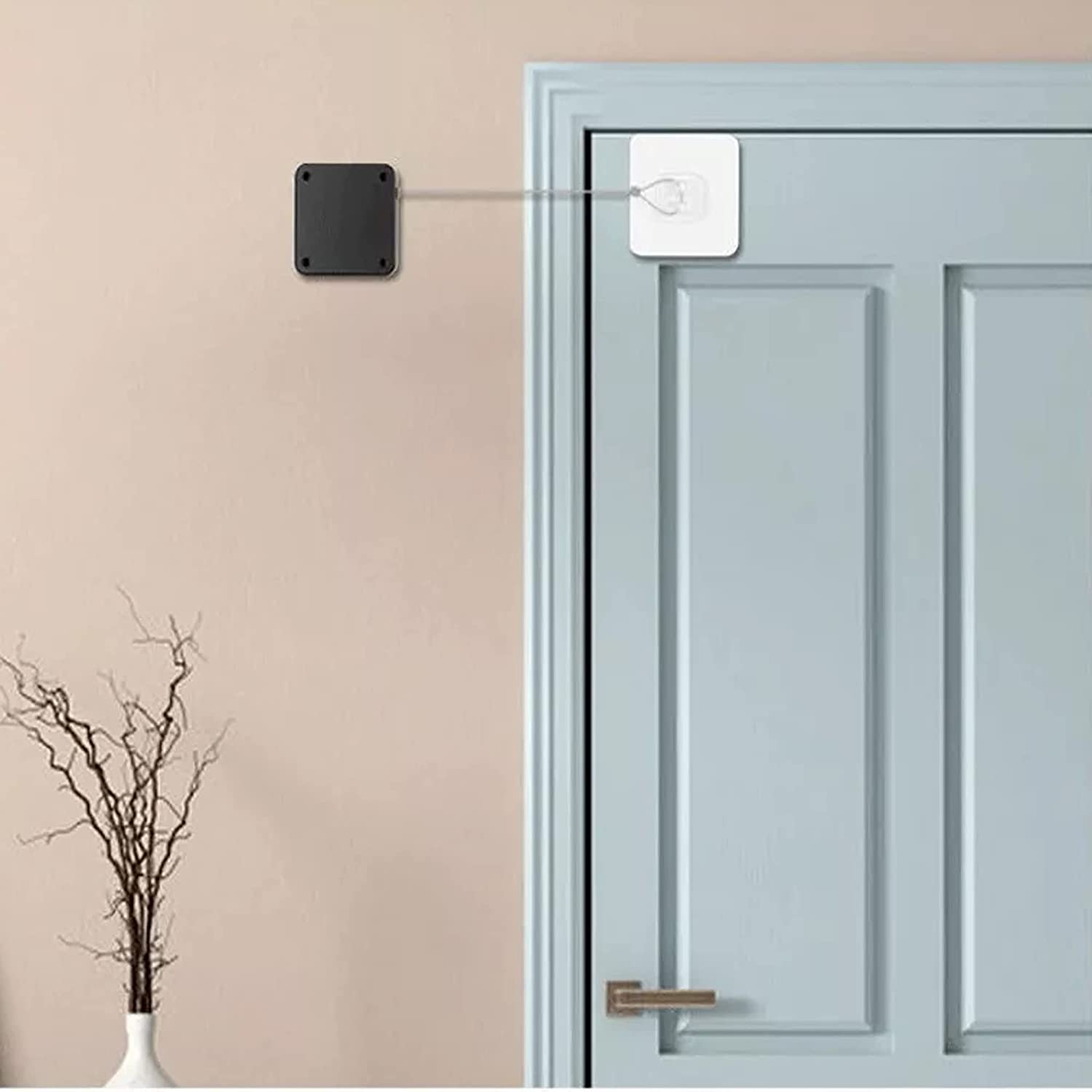 ULTRINA Punch-Free Automatic Door Closer, Residential/Commercial Multifunctional Auto Door Closer with Steel Drawstring for Bedroom/Storm/Home